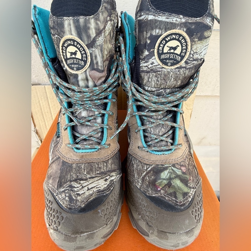 Red Wing Camouflage Irish Setter Scent ban Hunting Hiking Boots women Sz 7.5 EUC